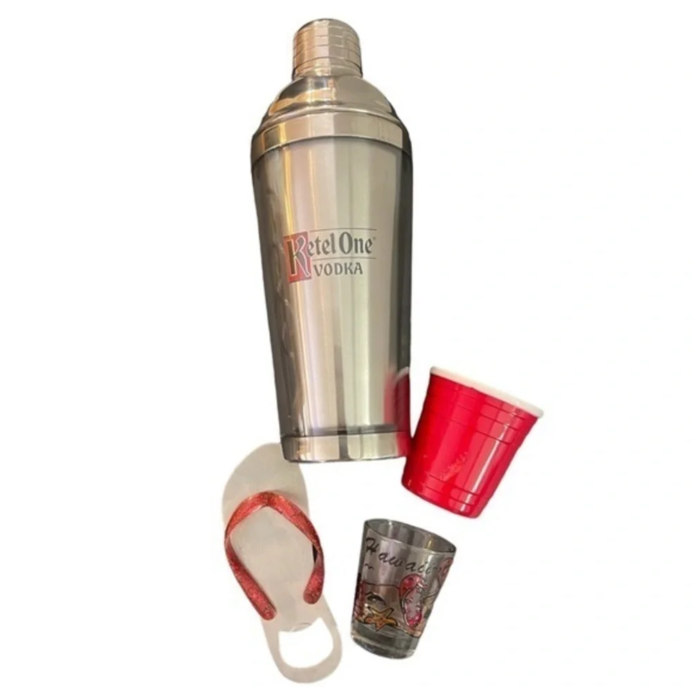 Bundle Beach Tiki Bar‎ Accessories - Bottle Openers, Hawaii Shot Glass, Shaker